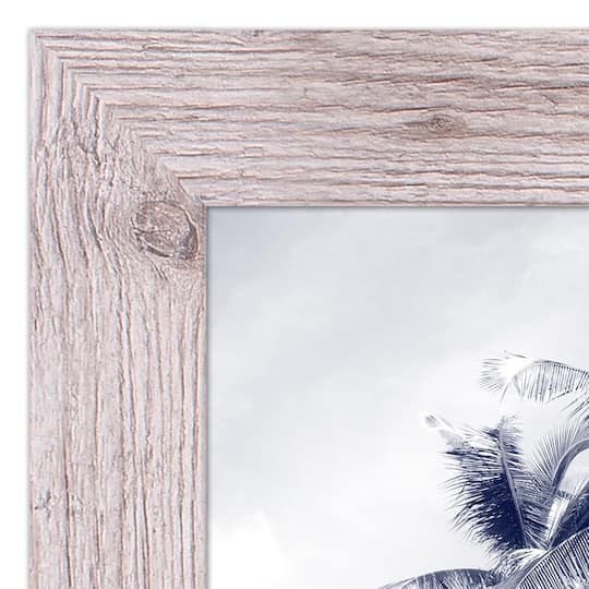 Coastal Beach Van Wall Print in Western White Frame